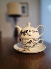 Load image into Gallery viewer, Pre-loved White and Black Teapot Set

