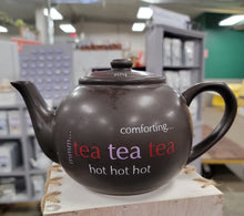 Load image into Gallery viewer, Brown Hot Hot Hot Tea Teapot - Preloved
