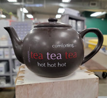 Load image into Gallery viewer, Brown Hot Hot Hot Tea Teapot - Preloved
