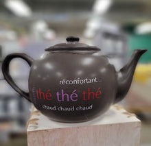 Load image into Gallery viewer, Brown Hot Hot Hot Tea Teapot - Preloved
