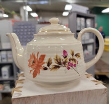 Load image into Gallery viewer, Floral Cream Teapot - Preloved
