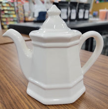 Load image into Gallery viewer, White Octagon Teapot - Preloved
