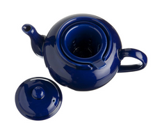 Load image into Gallery viewer, Ceramic 3 cup Teapot with Infuser - Royal Blue
