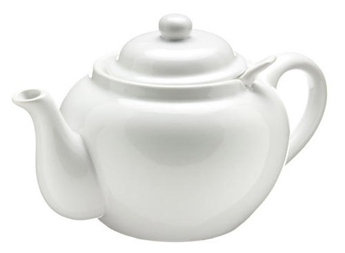 Ceramic 3 cup Teapot with Infuser - White