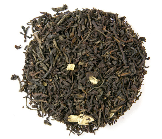 Black loose leaf tea, green loose leaf tea, and oolong loose leaf tea blended together with jasmine petals to brew a refreshing and bright cup of tea with an orange blossom finish.