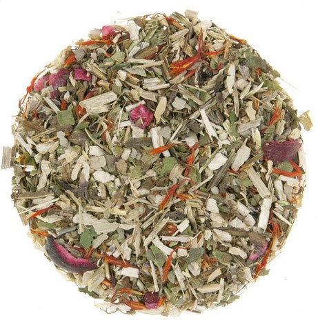 Herbal loose leaf tea with Echinacea, Strawberry,  Blackberry , Tulsi (Holy Basil) leaves, Camomile, Safflower petals, and Cranberry pieces. A great tisane to have on hand during the winter months.