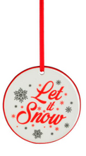 Load image into Gallery viewer, Black and Red Ceramic Christmas Ornaments
