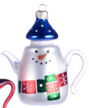 Load image into Gallery viewer, Santa and Snowmen Teapot Ornaments
