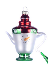 Load image into Gallery viewer, Santa and Snowmen Teapot Ornaments
