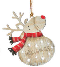 Load image into Gallery viewer, Wooden Reindeer Ornaments

