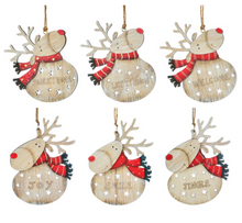 Load image into Gallery viewer, Wooden Reindeer Ornaments
